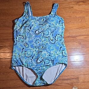 Blue Paisley Swimsuit